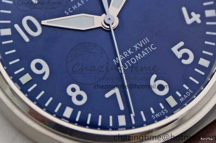 MIROTIME 0724 Mark XVIII IW327010 SS M+F 1:1 Best Edition Blue Dial on Brown Leather Strap A Resilient 7051